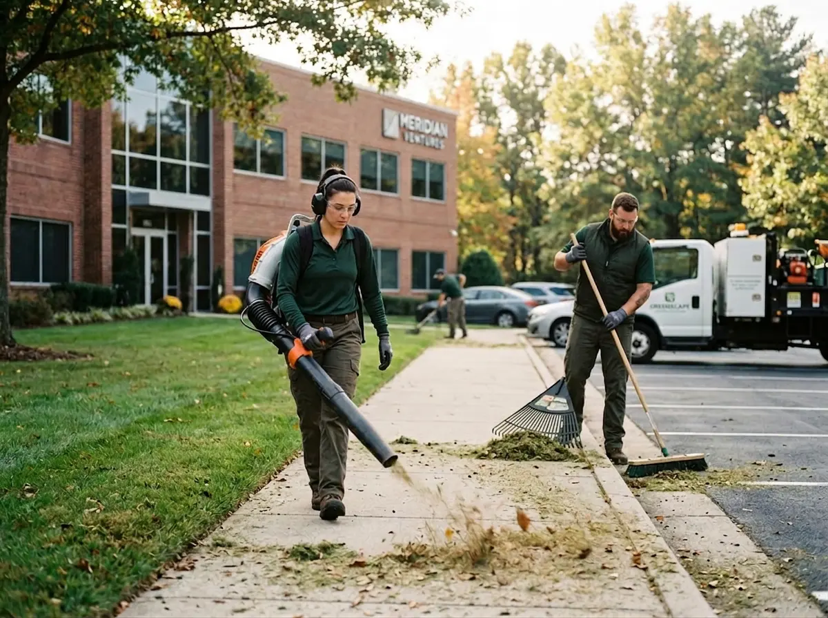 Commercial property cleanup crew