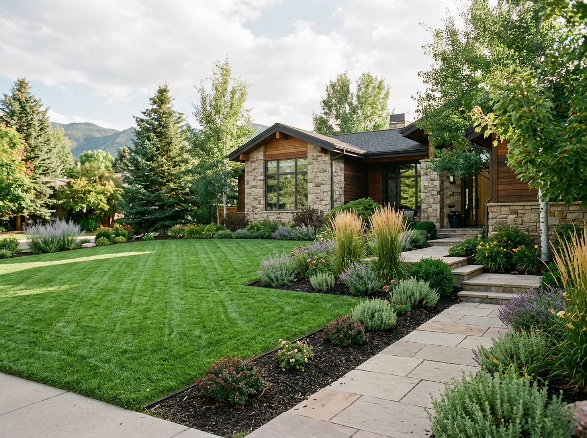 Manicured lawn with refreshed curb appeal