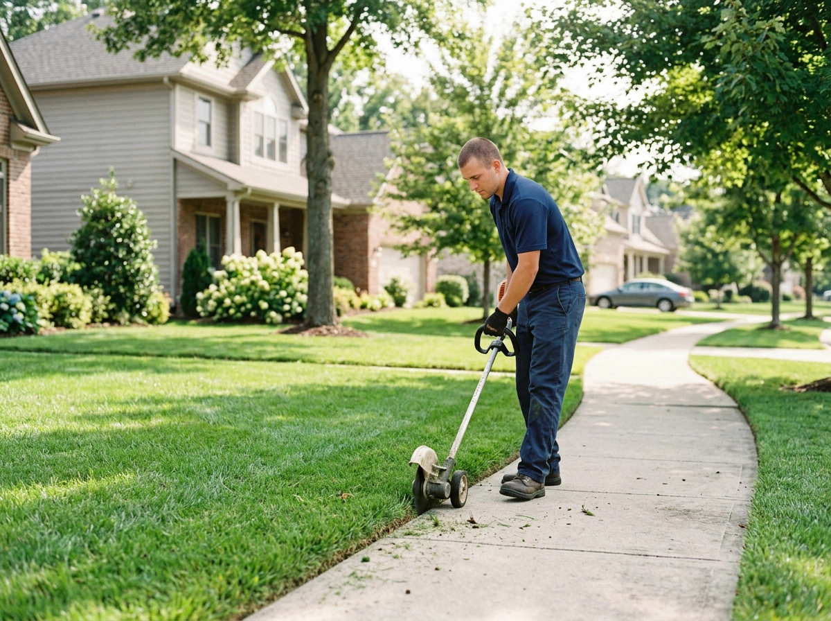 Crisp sidewalk edging service